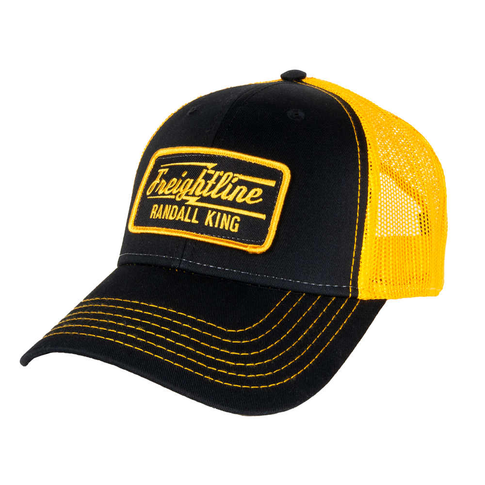 baseball hat-black/yellow-"Freightline Randall King"