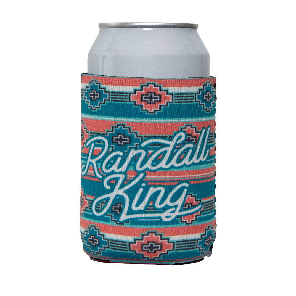 Sea Green, Blue and Orange Aztec Randall King Can Cooler
