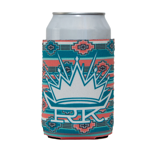 Sea Green, Blue and Orange Aztec Randall King Can Cooler