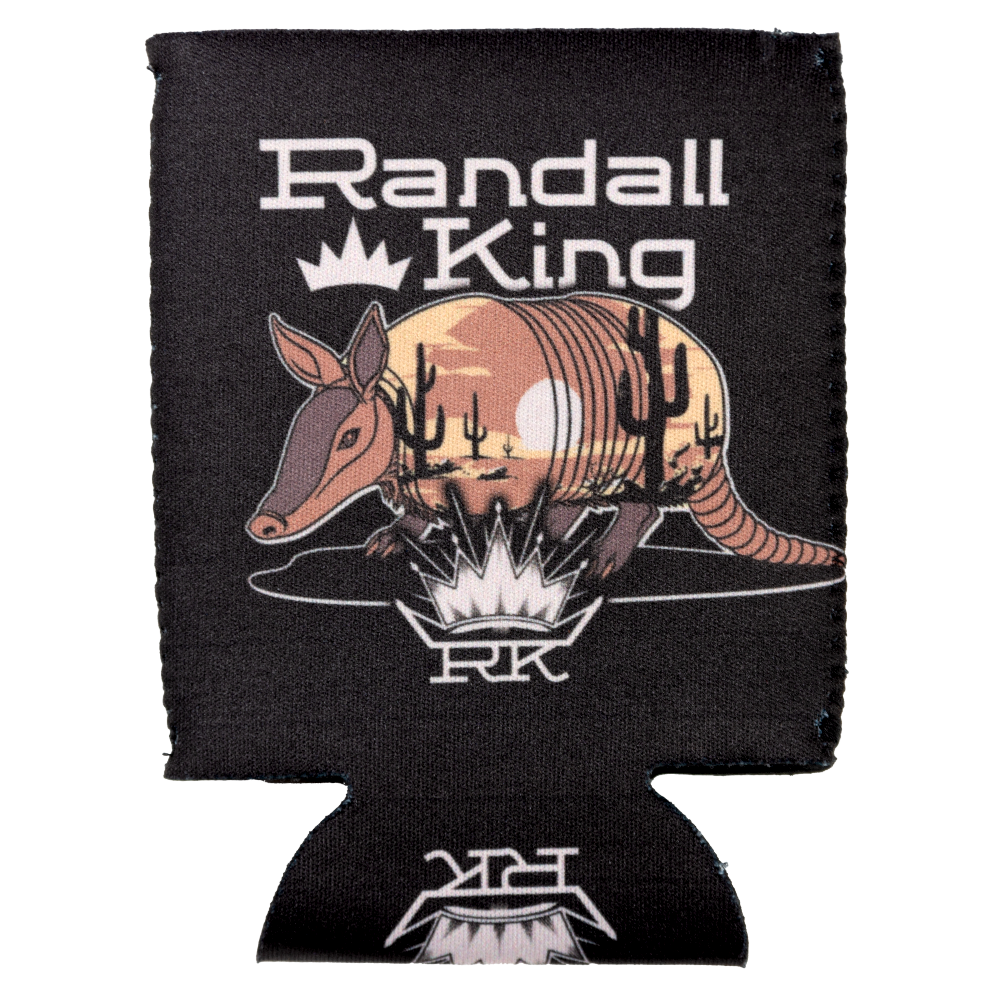 can cooler-black-front armadillo with desert and RK crown logo-bottom RK crown logo